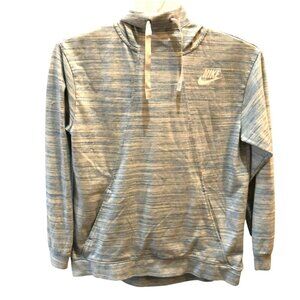 Nike Womens Small Blue Heather Gym Running Pullover Hoodie Jacket Size S